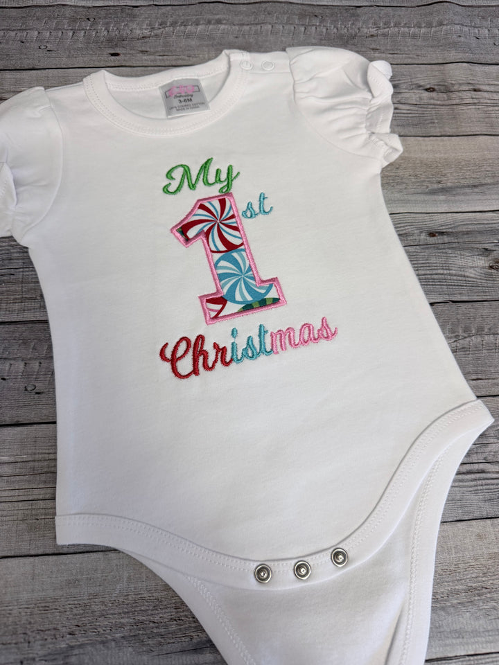 My 1st Christmas Embroidered Baby Shirt