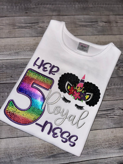 Her Royal Five-ness birthday shirt for girls