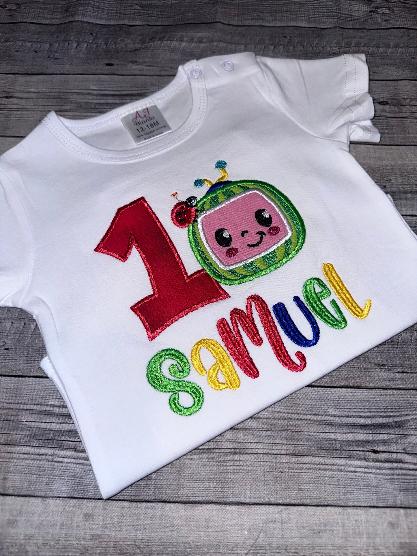 Watermelon face birthday shirt for boys