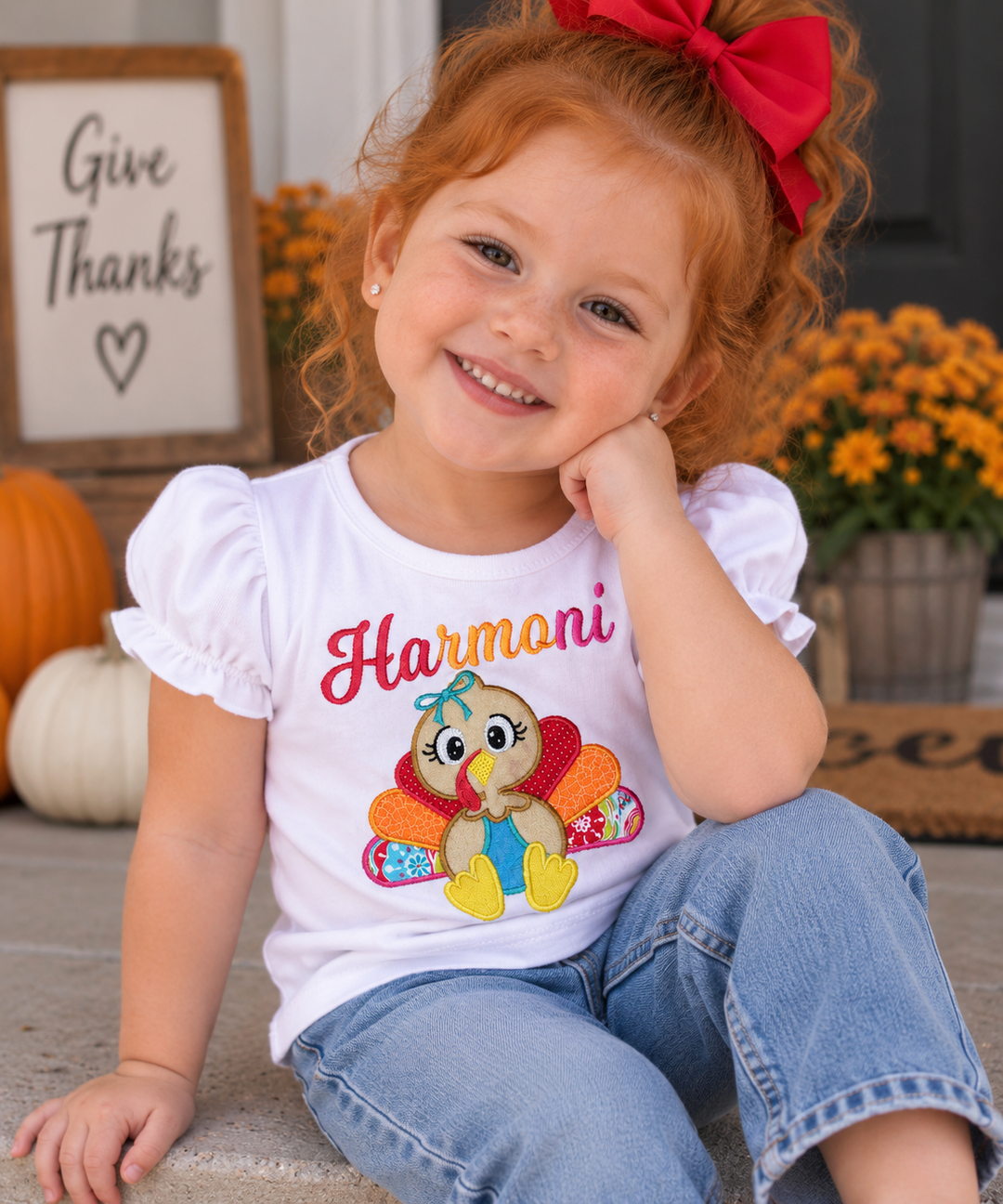 Thanksgiving Turkey Girl Shirt