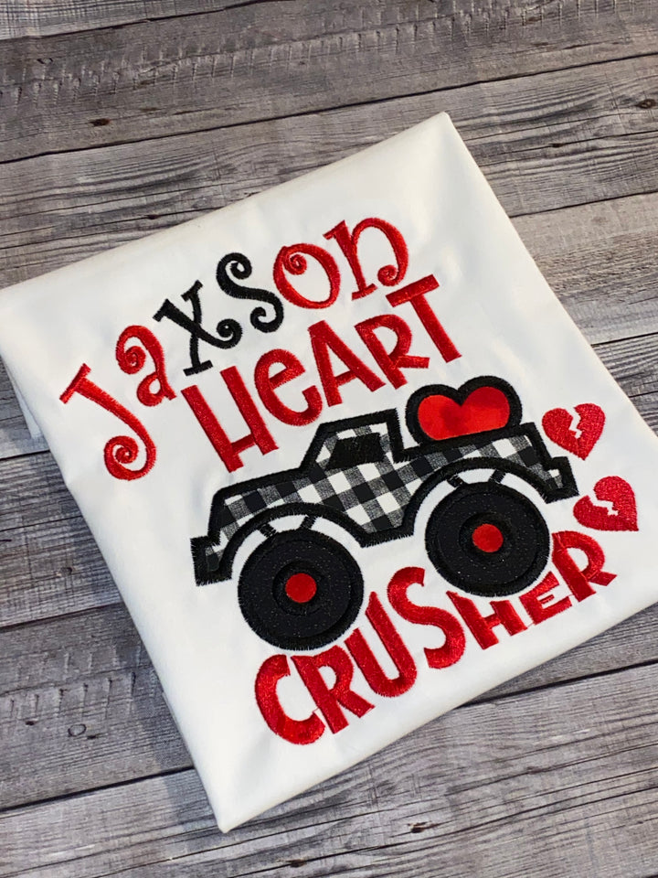 Personalized Heart Crusher shirt for boys
