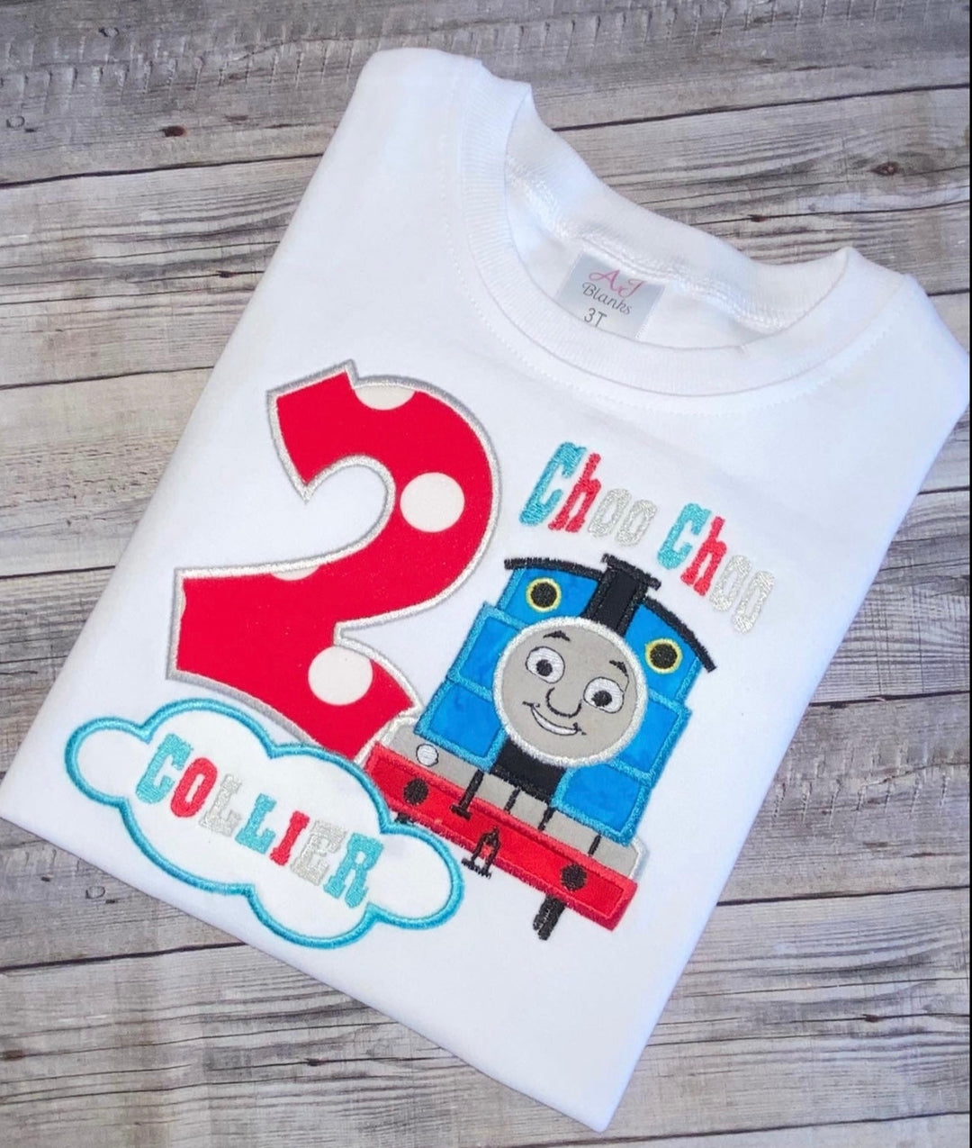 Thomas Train 2nd Birthday Shirt Personalized – Choo Choo I Am Two Shirt – Train Birthday Outfit – Custom Name Boys Birthday Shirt