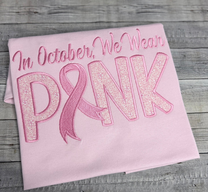 In October, We Wear Pink Tshirt