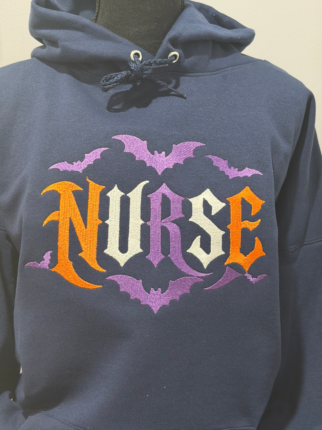 Halloween Nurse Embroidered Hoodie