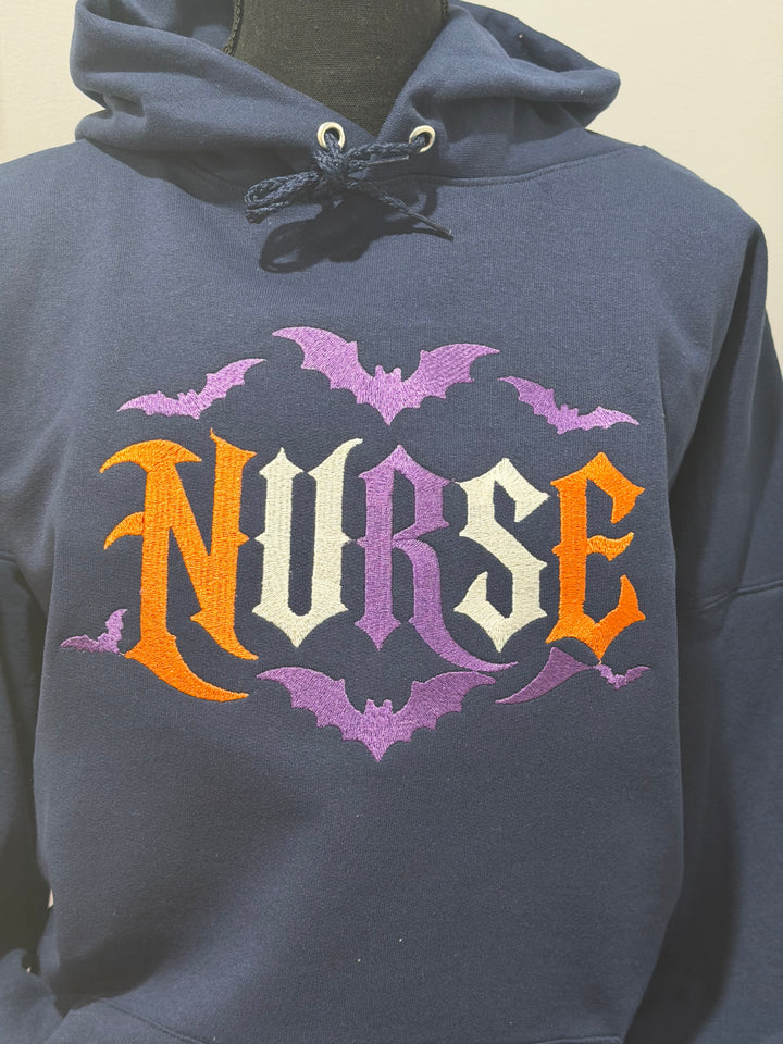 Halloween Nurse Embroidered Hoodie