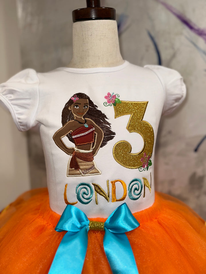 Moana Inspired 3rd Birthday Tutu Outfit