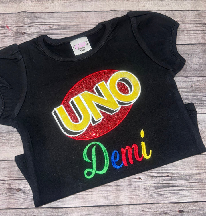 Uno birthday shirt for girls- 1st birthday