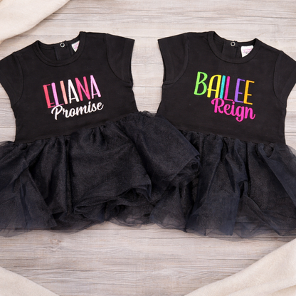 Personalized name shirt Tutu Romper for babies