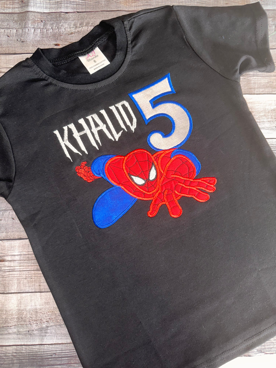 Spider Superhero Birthday Shirt
