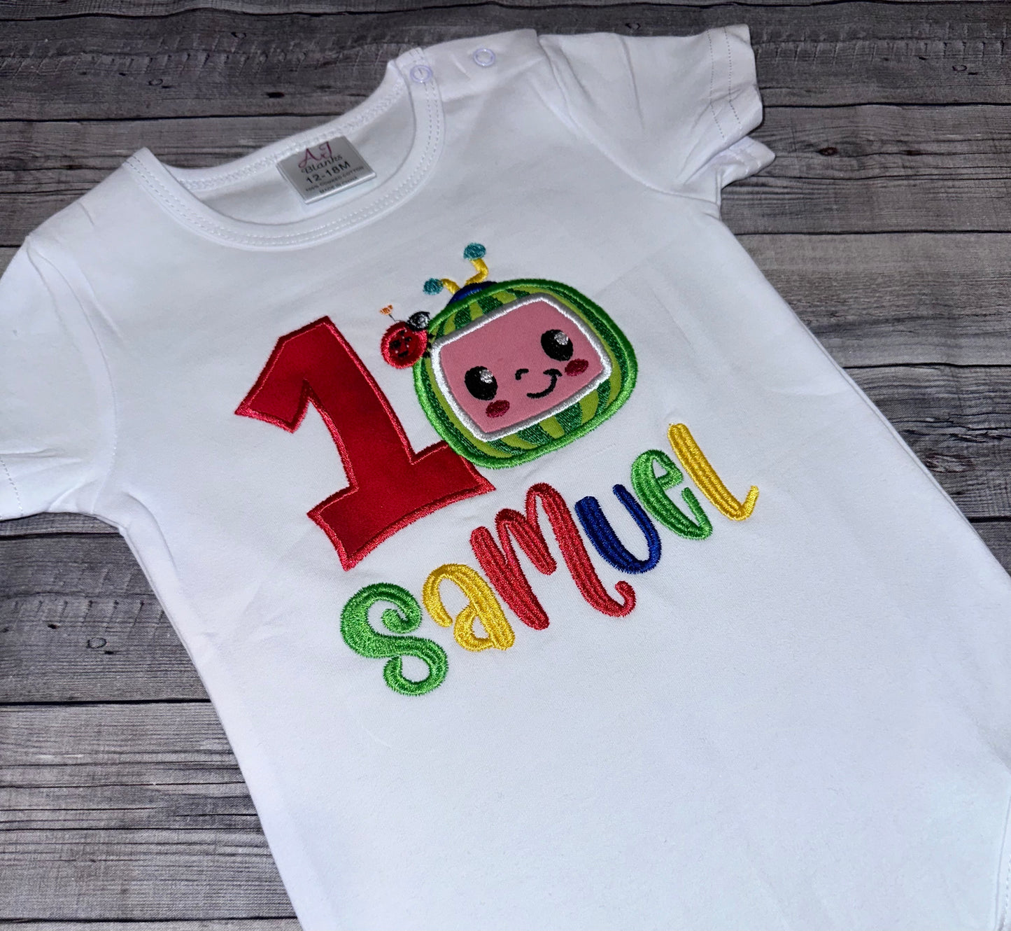 Watermelon face birthday shirt for boys