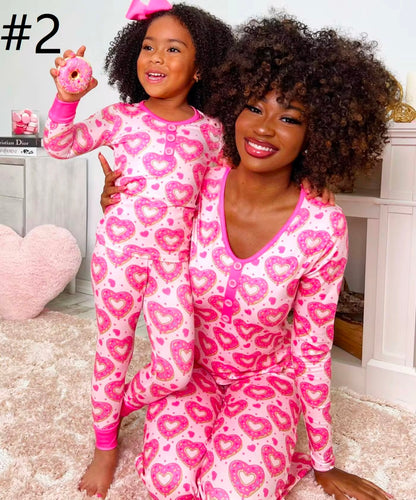 Mommy and me Valentine's day Pajamas