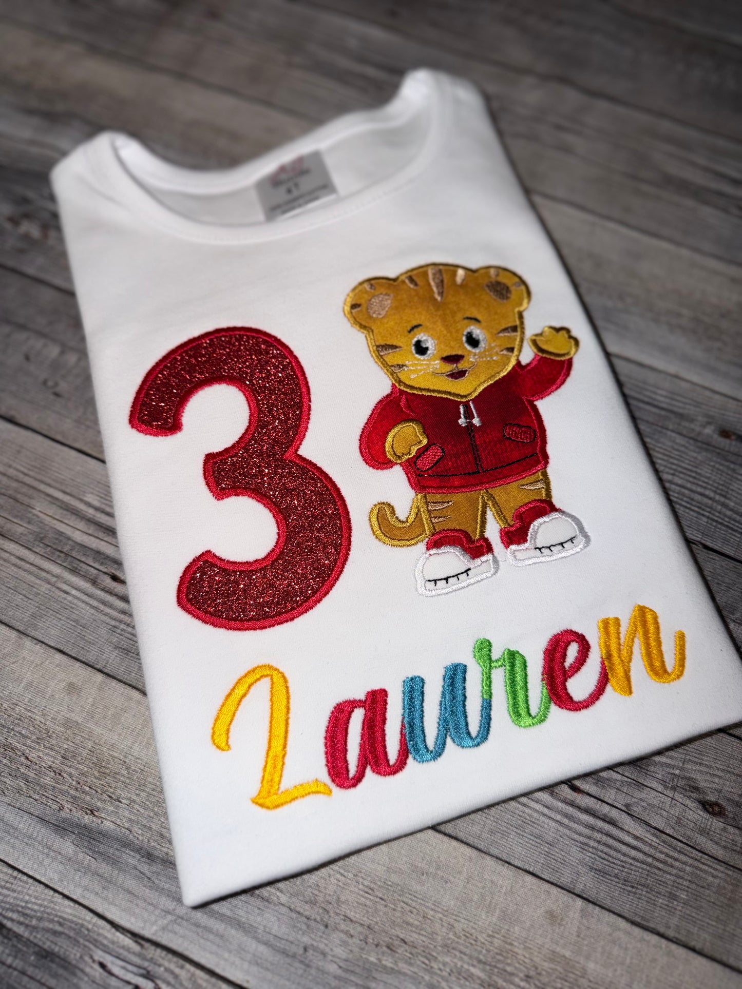 Daniel Tiger Inspired Birthday Shirt – Personalized Toddler Birthday-girl