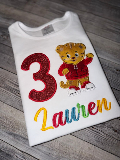Daniel Tiger Inspired Birthday Shirt – Personalized Toddler Birthday-girl