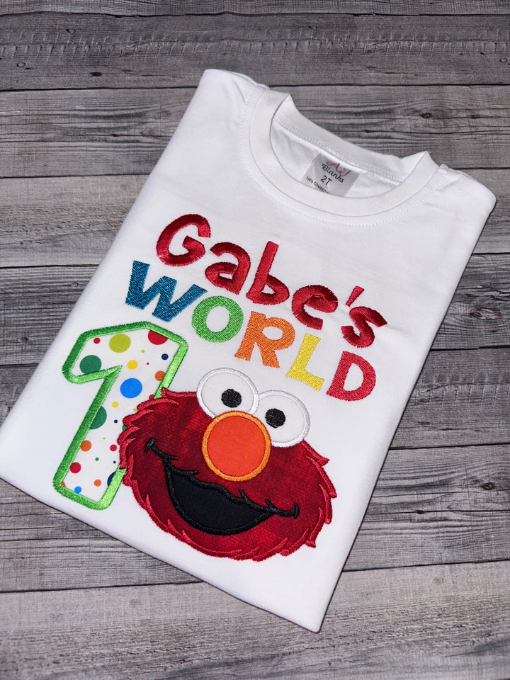 Personalized Elmo-Inspired Birthday Shirt|Custom Birthday Shirt for boys