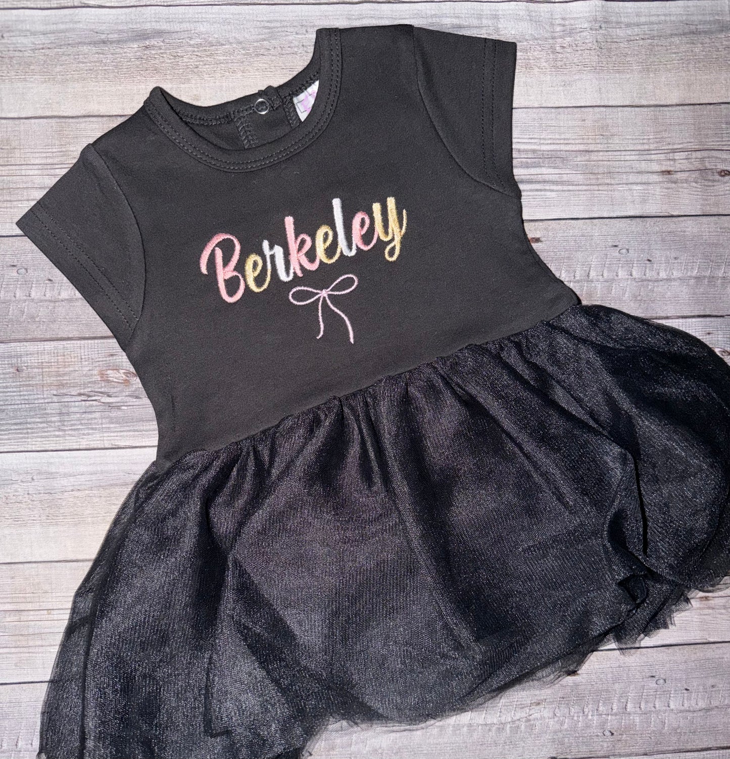 The Signature Black Tutu Romper – Personalized Name | Classic, Signature & Luxe Set