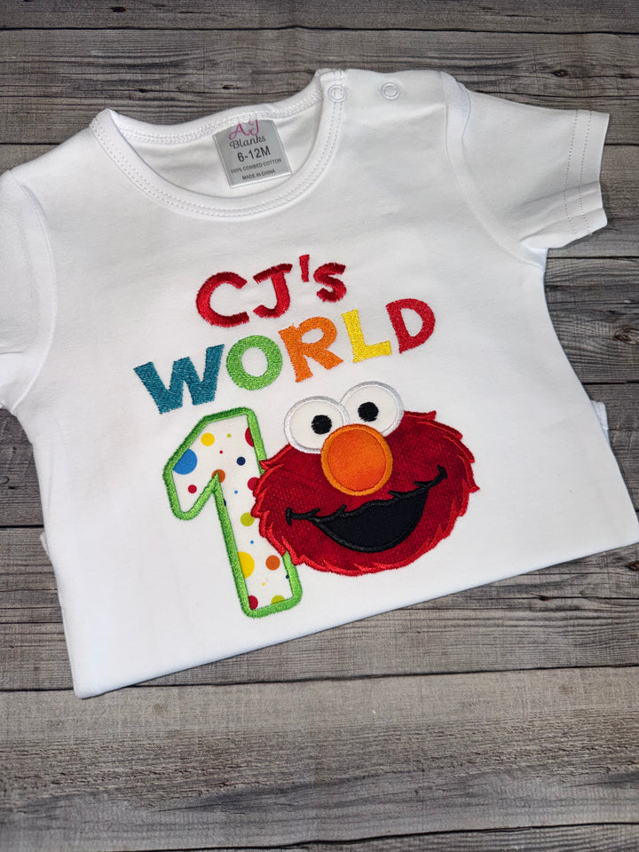Personalized Elmo-Inspired Birthday Shirt|Custom Birthday Shirt for boys