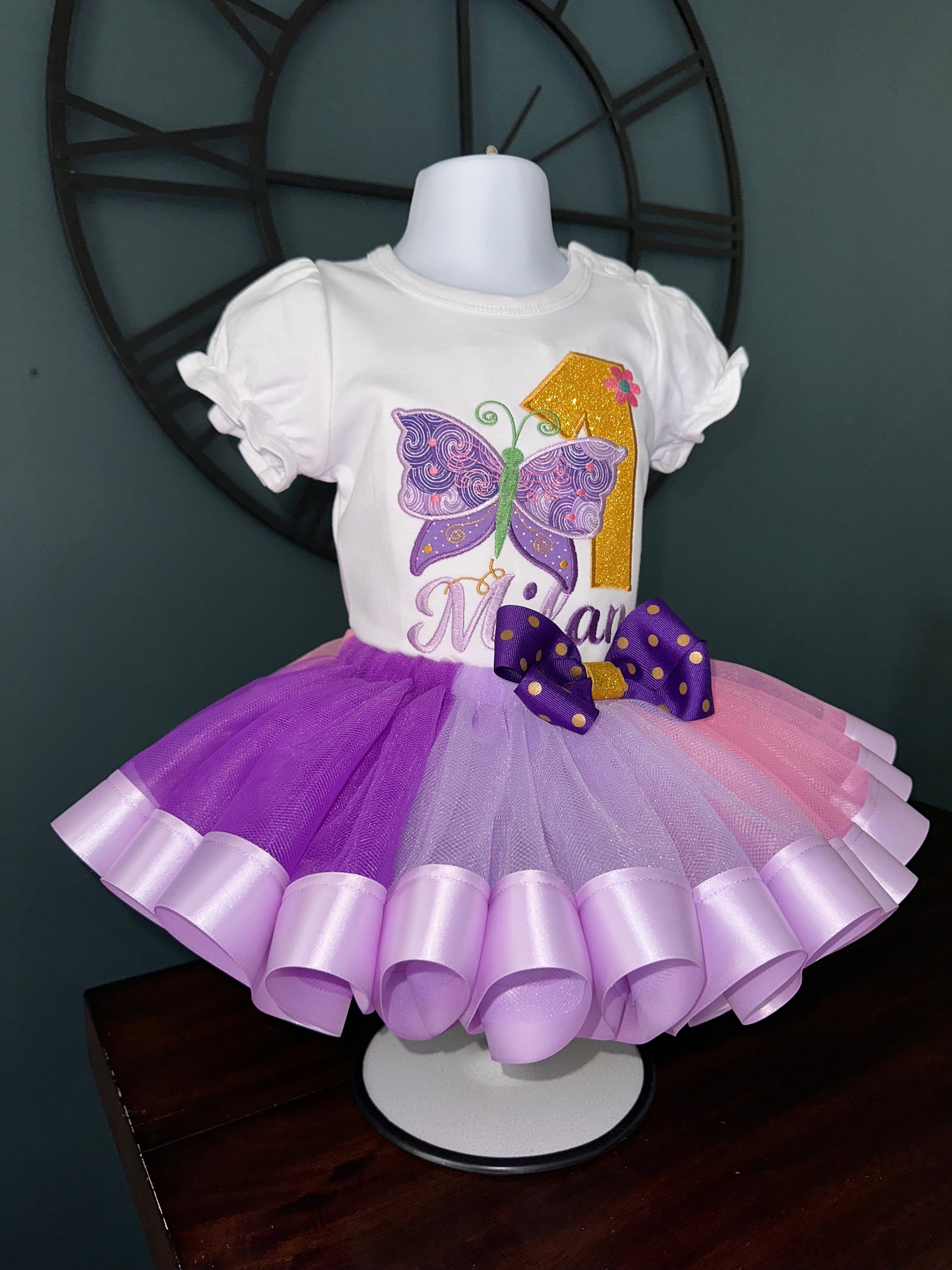 Butterfly birthday outfit for girls