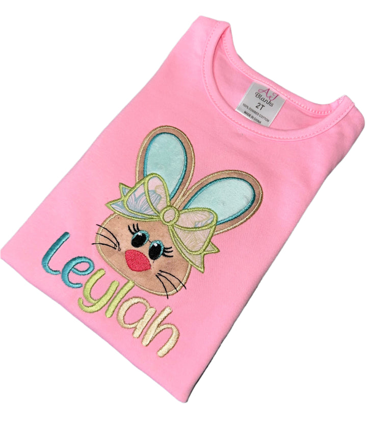 Personalize Easter Bunny w/bow Shirt