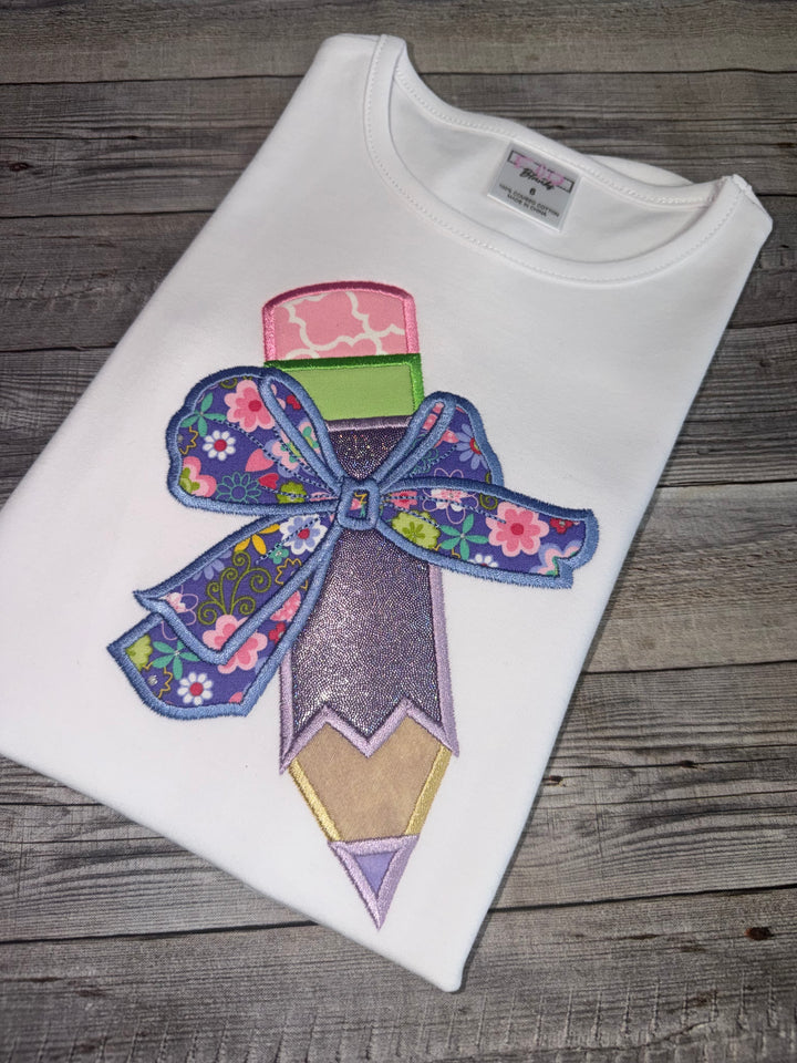 Personalizable Pencil Bow Shirt