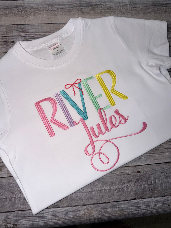 Custom Embroidered Name Shirt