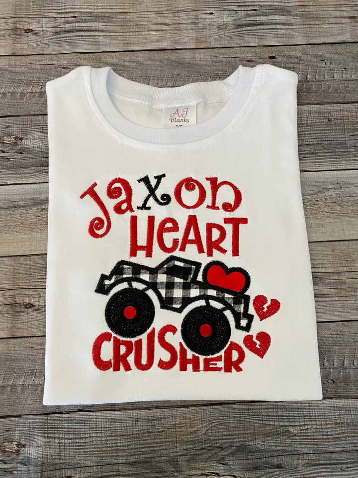 Personalized Heart Crusher shirt for boys
