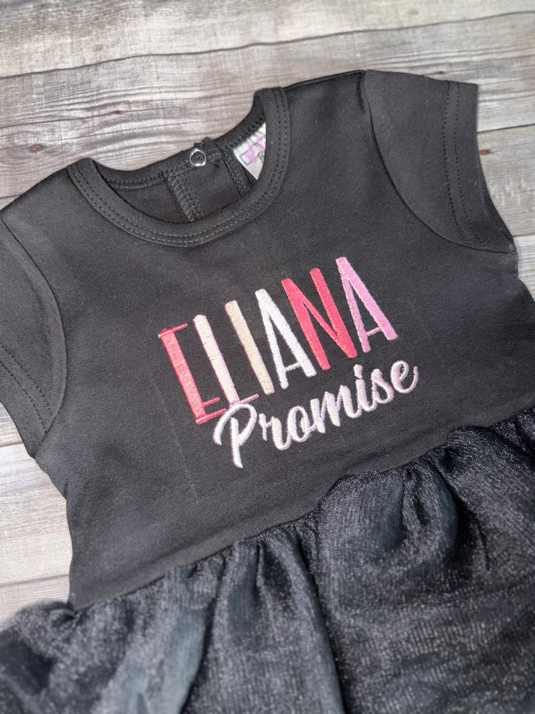 The Signature Black Tutu Romper – Personalized Name | Classic, Signature &amp; Luxe Set