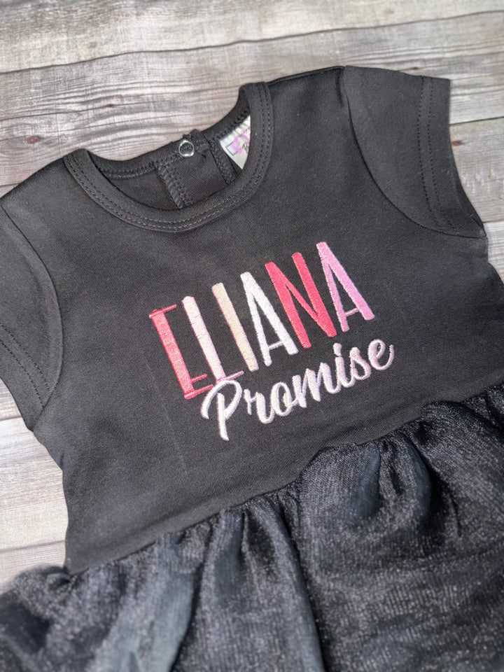 The Signature Black Tutu Romper – Personalized Name | Classic, Signature &amp; Luxe Set