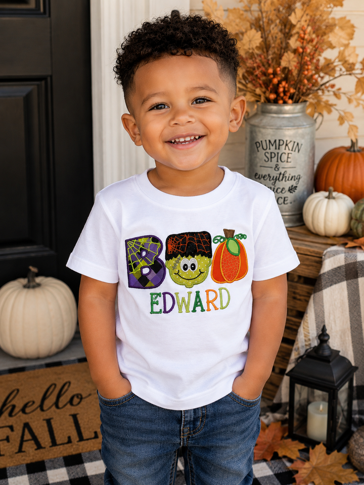 Personalized BOO Halloween shirt