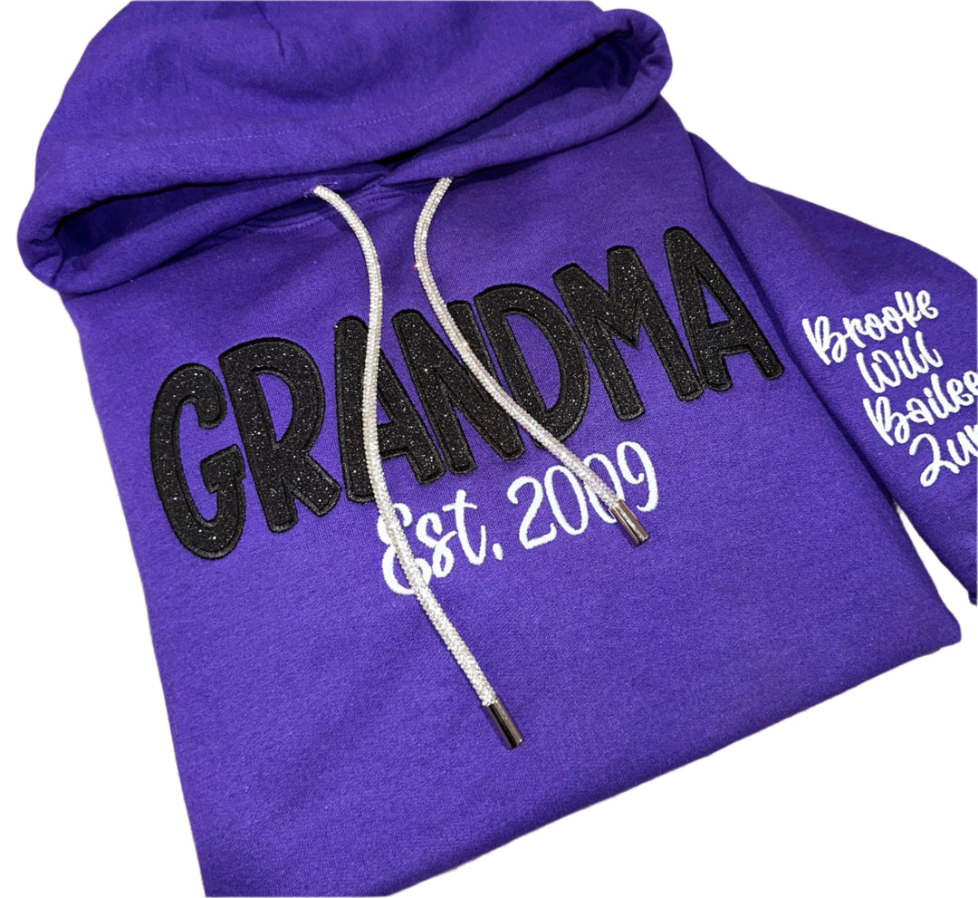 Personalizable Embroidered Mama Hoodie