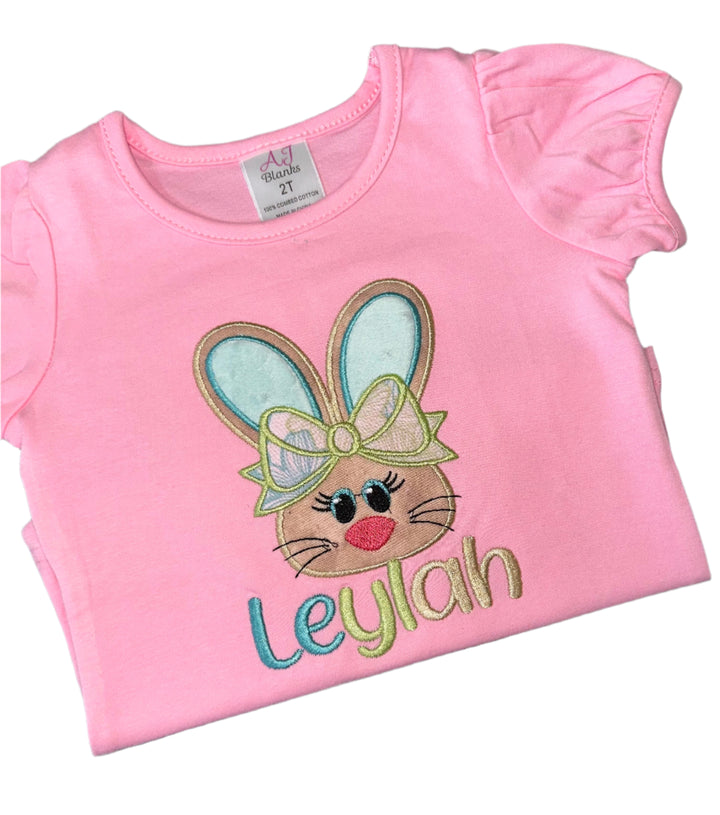 Personalize Easter Bunny w/bow Shirt