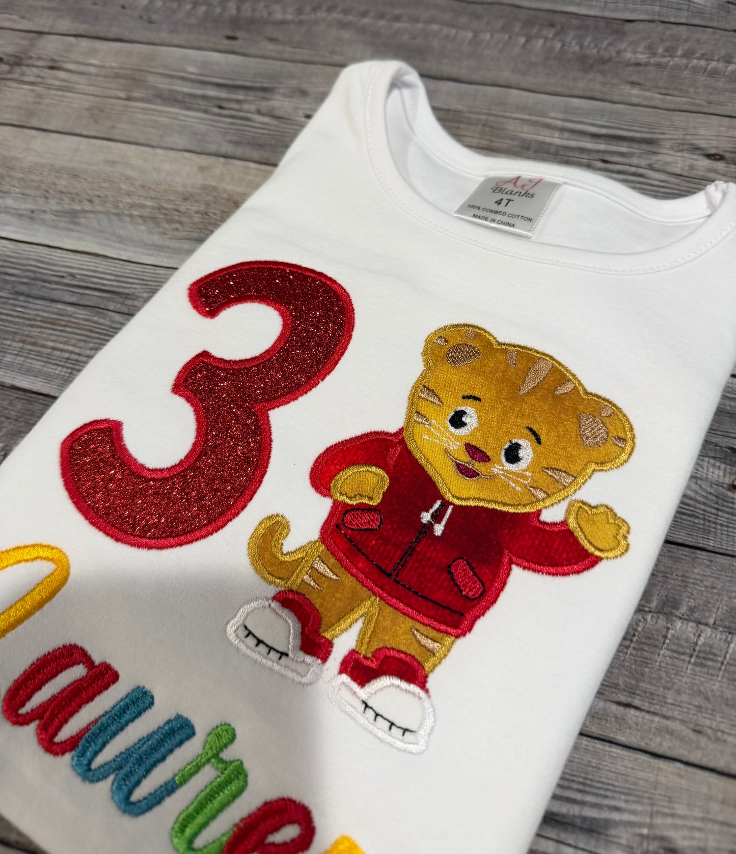 Daniel Tiger Inspired Birthday Shirt – Personalized Toddler Birthday-girl