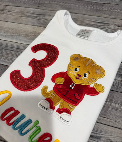 Daniel Tiger Inspired Birthday Shirt – Personalized Toddler Birthday-girl