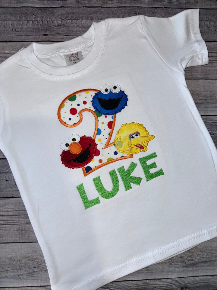 Personalized Sesame Street-Inspired Boys birthday shirt|Custom Birthday Shirt