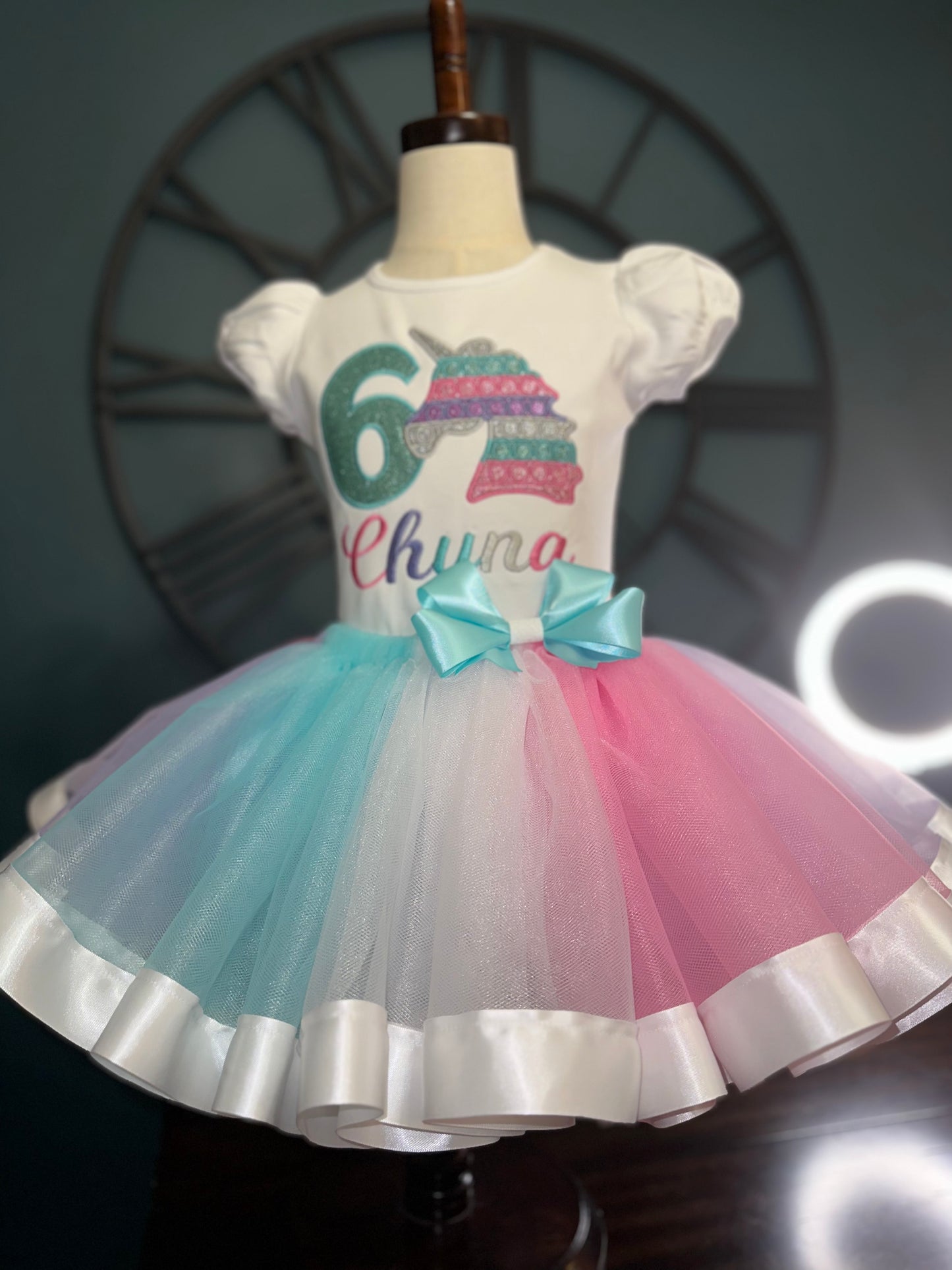 pop it unicorn birthday outfit for girls
