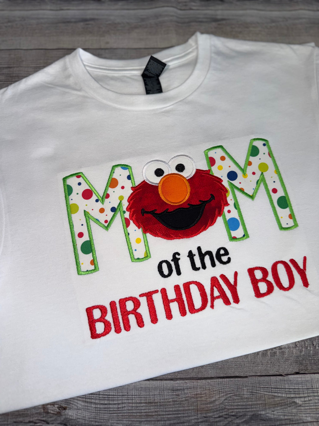 Mom is the birthday boy T-shirt|Elmo inspired