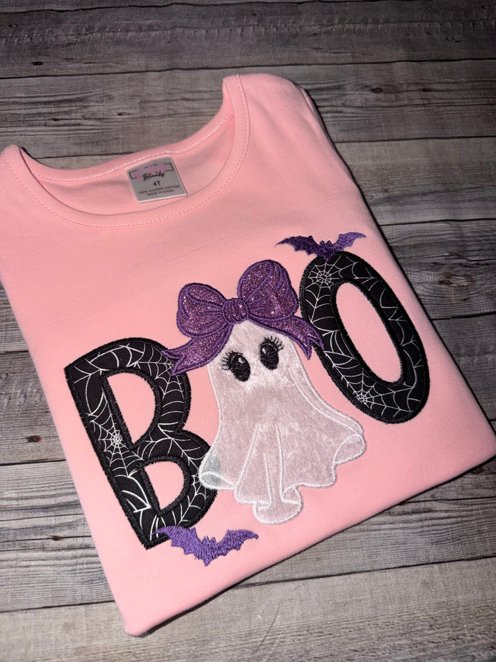 Girls Halloween Ghost Boo Shirt