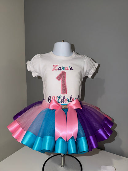 Personalized 1st birthday outfit for girls|Custom First Birthday tutu set