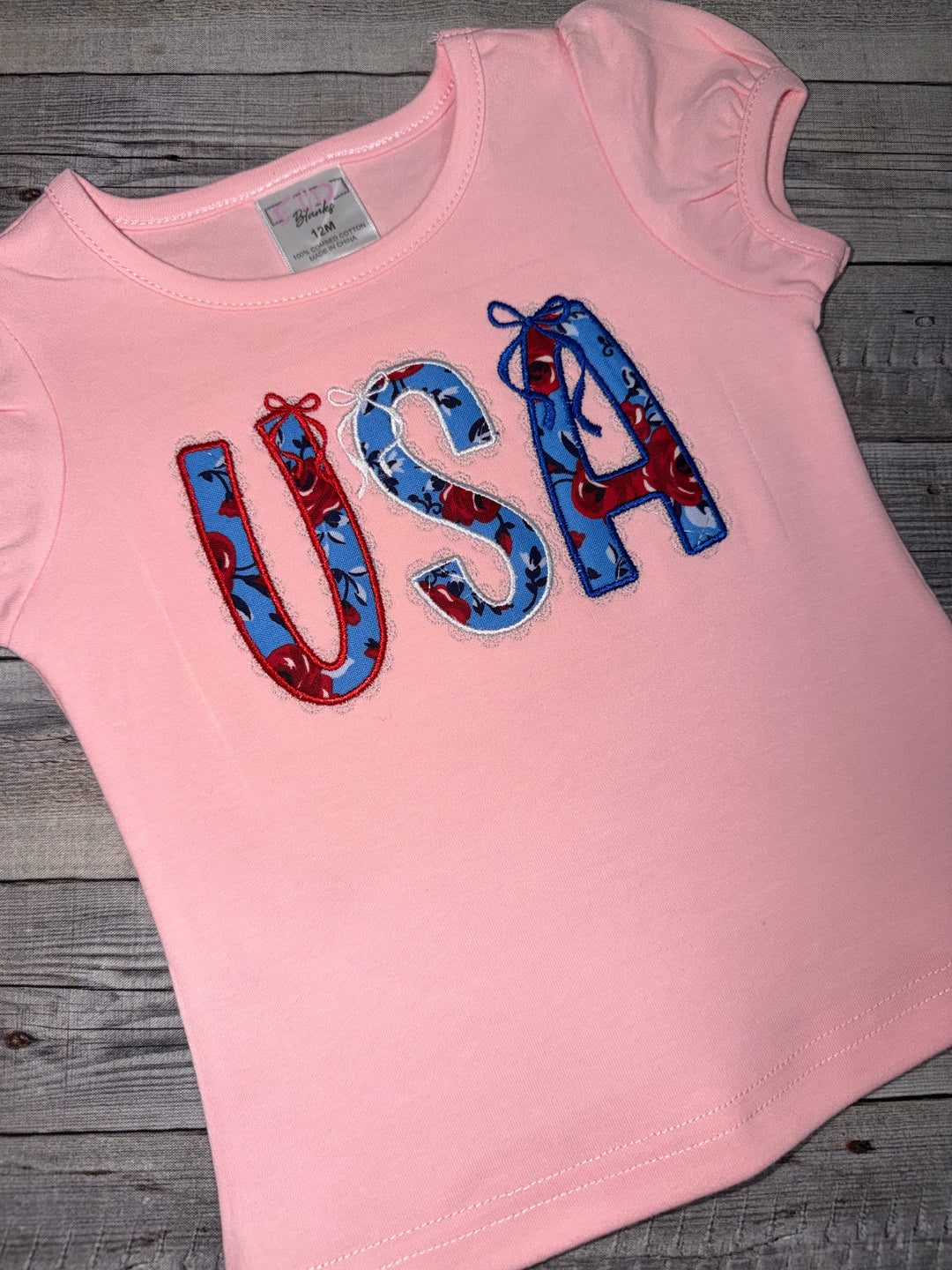 Patriotic USA Applique Shirt