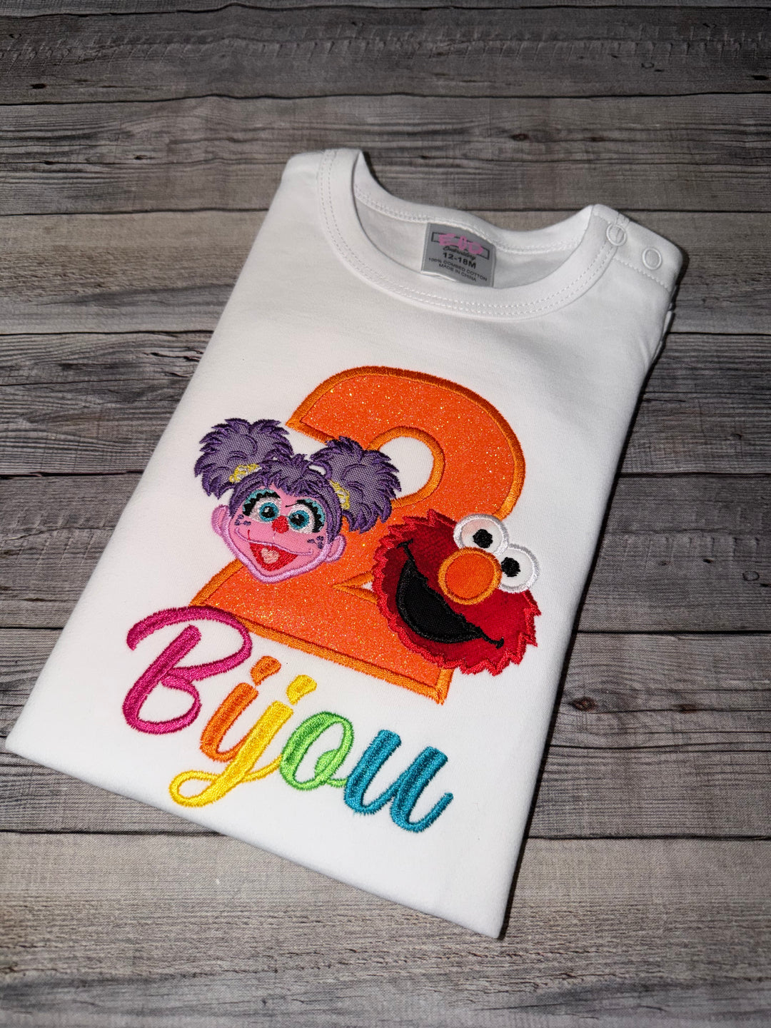 Personalized Elmo &amp; Abby birthday outfit|Custom 2nd Birthday for girls