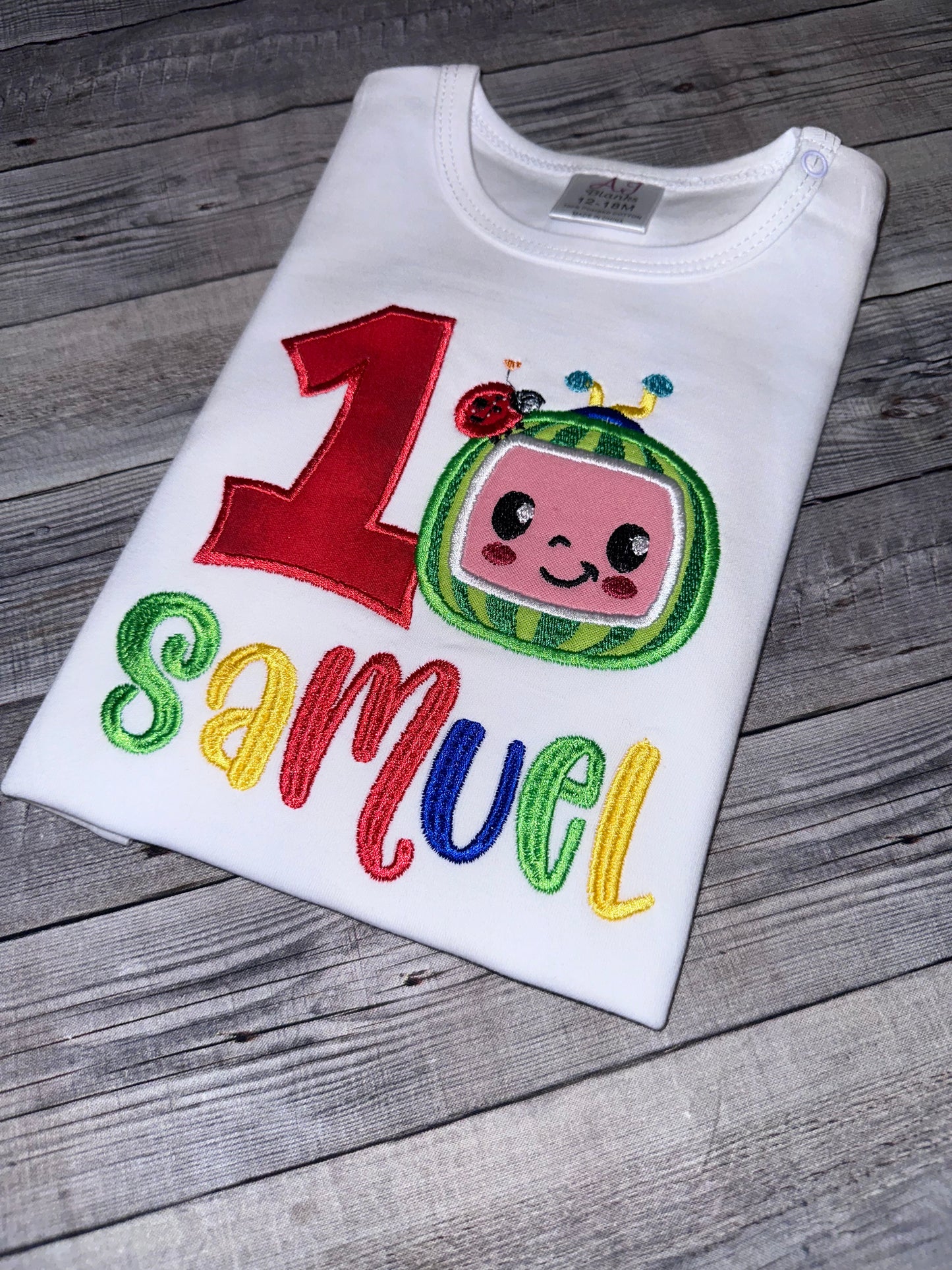 Watermelon face birthday shirt for boys