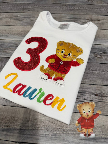 Daniel Tiger Inspired Birthday Shirt – Personalized Toddler Birthday-girl