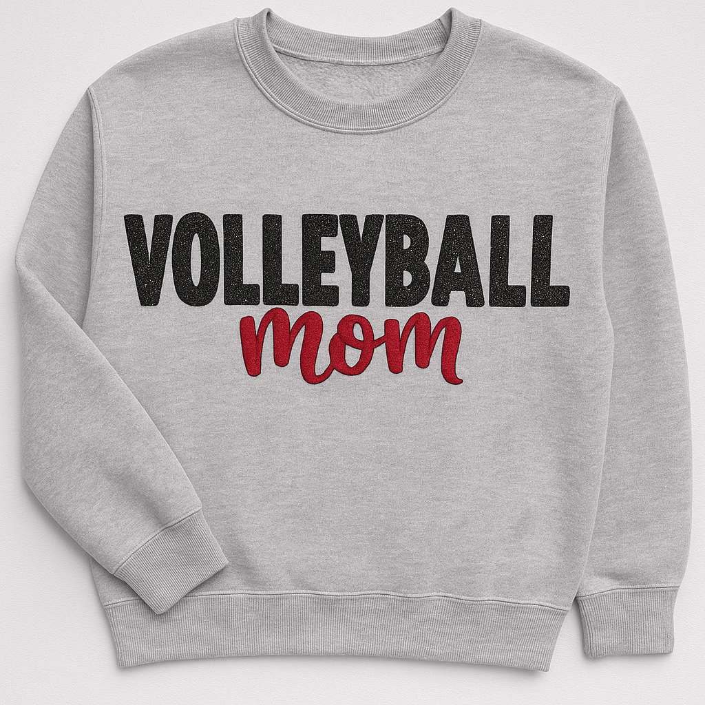 Volleyball Mom Embroidered  Sweatshirt