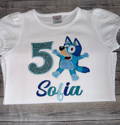Bluey Inspired Personalized Birthday Shirt | Custom Kids Birthday Shirt