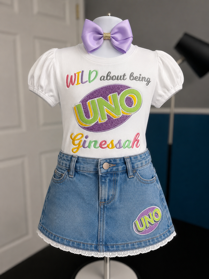 Wild about being Uno 1st Birthday Outfit