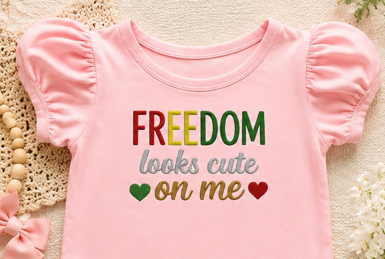 Freedom looks cute on me shirt