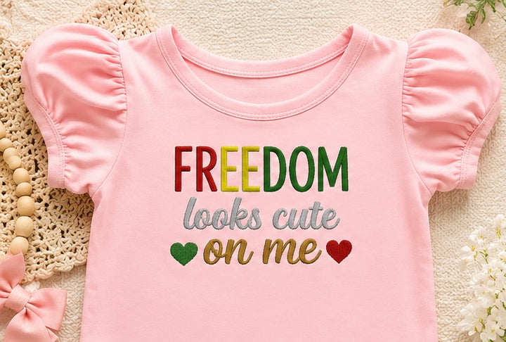 Freedom looks cute on me shirt