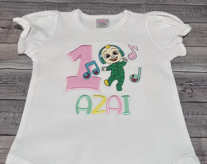 C0co-melon JJ birthday shirt for girls