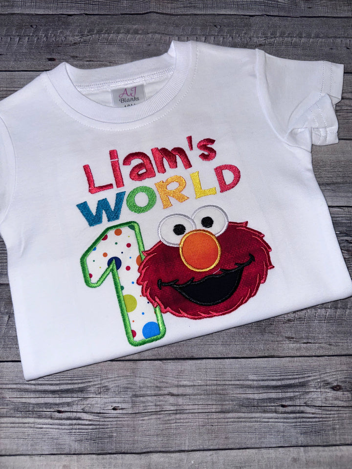 Personalized Elmo-Inspired Birthday Shirt|Custom Birthday Shirt for boys