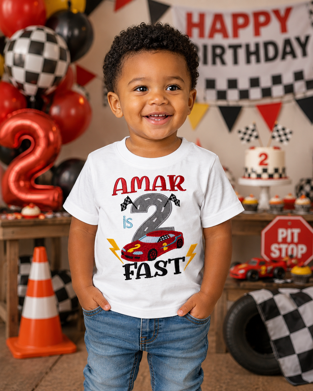 Race Car 2nd Birthday Shirt