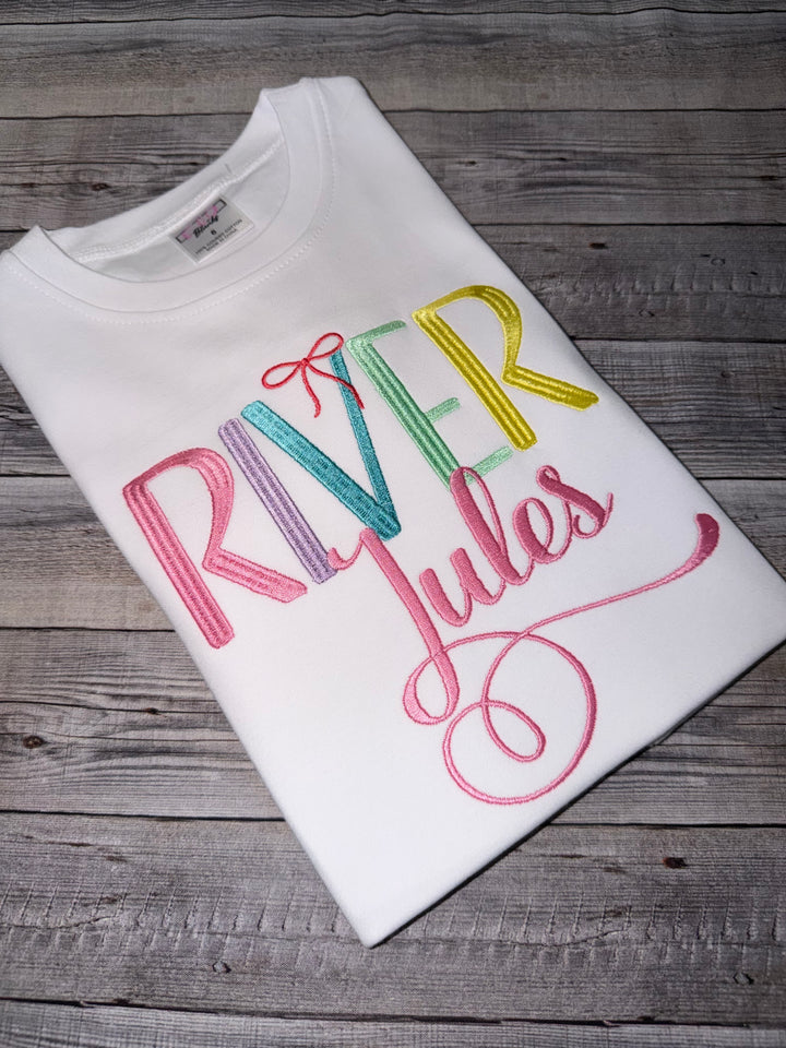 Custom Embroidered Name Shirt